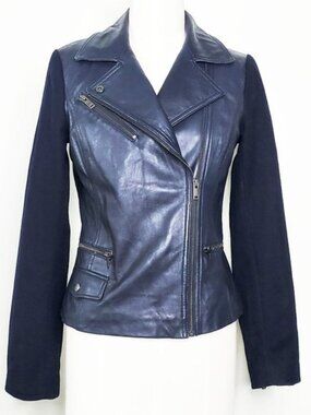 Banana Republic Mixed lamb and wool moto jacket XS